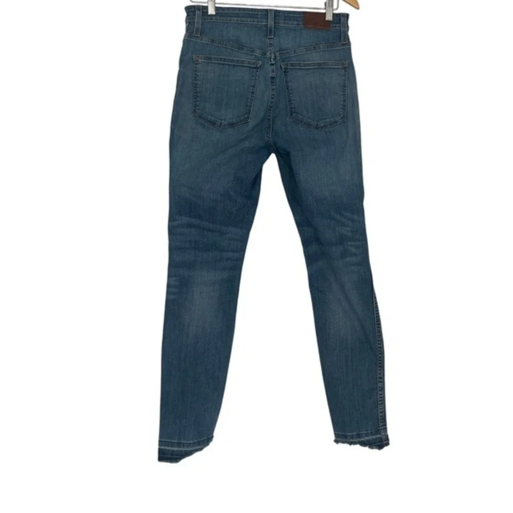 Madewell Curvy High Rise Skinny Jeans Medium‎ Wash Distressed Size 29